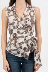 Camicia portafoglio in cotone fantasia Onde Grafiche.