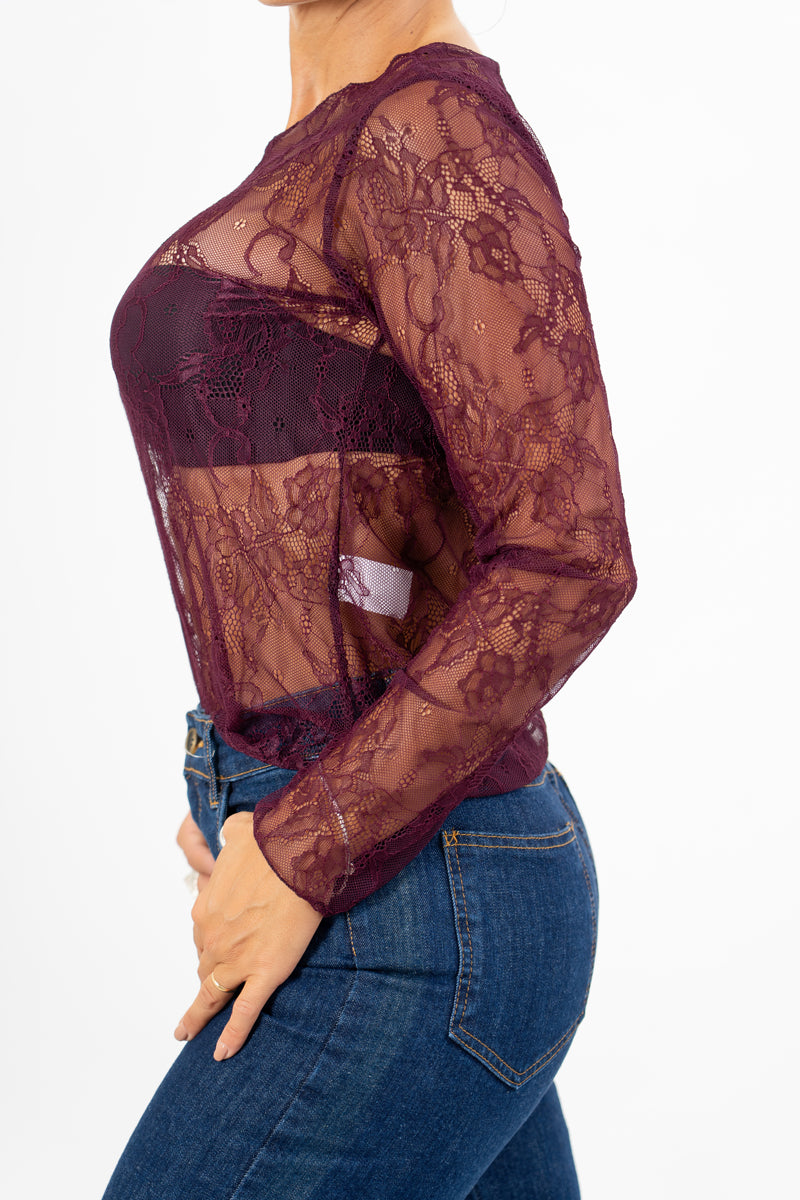 Lace Essential girocollo