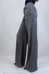 Jeans flare soft-touch grey wash