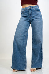 Jeans palazzo denim leggero comfort fit.