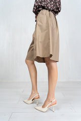 Bermuda Skirt Illusion in cotone con cintura