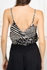 Top Spalline Fantasia Safari Chic in Viscosa