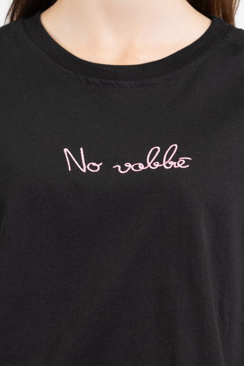 T-shirt scritta cotone “No Vabbè”.