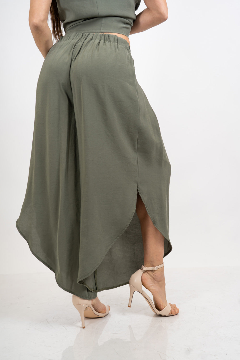 Pantalone ampio fluido in misto viscosa