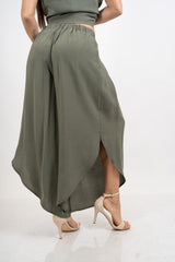 Pantalone ampio fluido in misto viscosa
