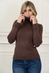 Maglione misto viscosa dolcevita