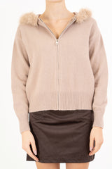 Giacchetto Fur Cozy con cappuccio e bordo removibile