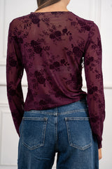 Maglia Floris in microrete floccata