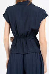 Camicia EasyWave con fusciacca foulard in raso.