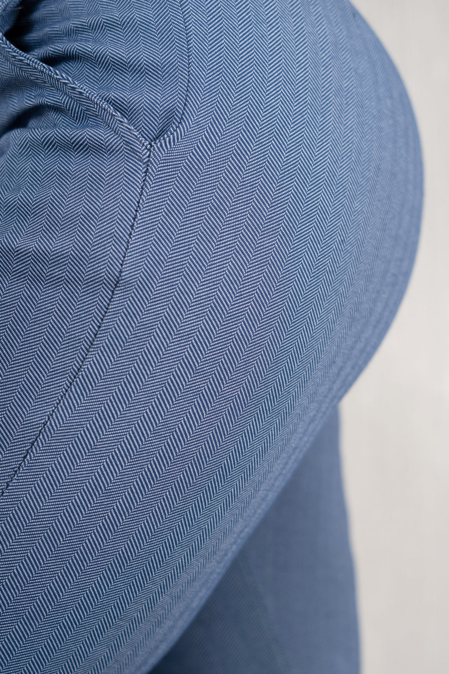 Pantalone palazzo elastico spinato blu jeans