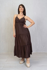 Abito con balze e fascia elastica
