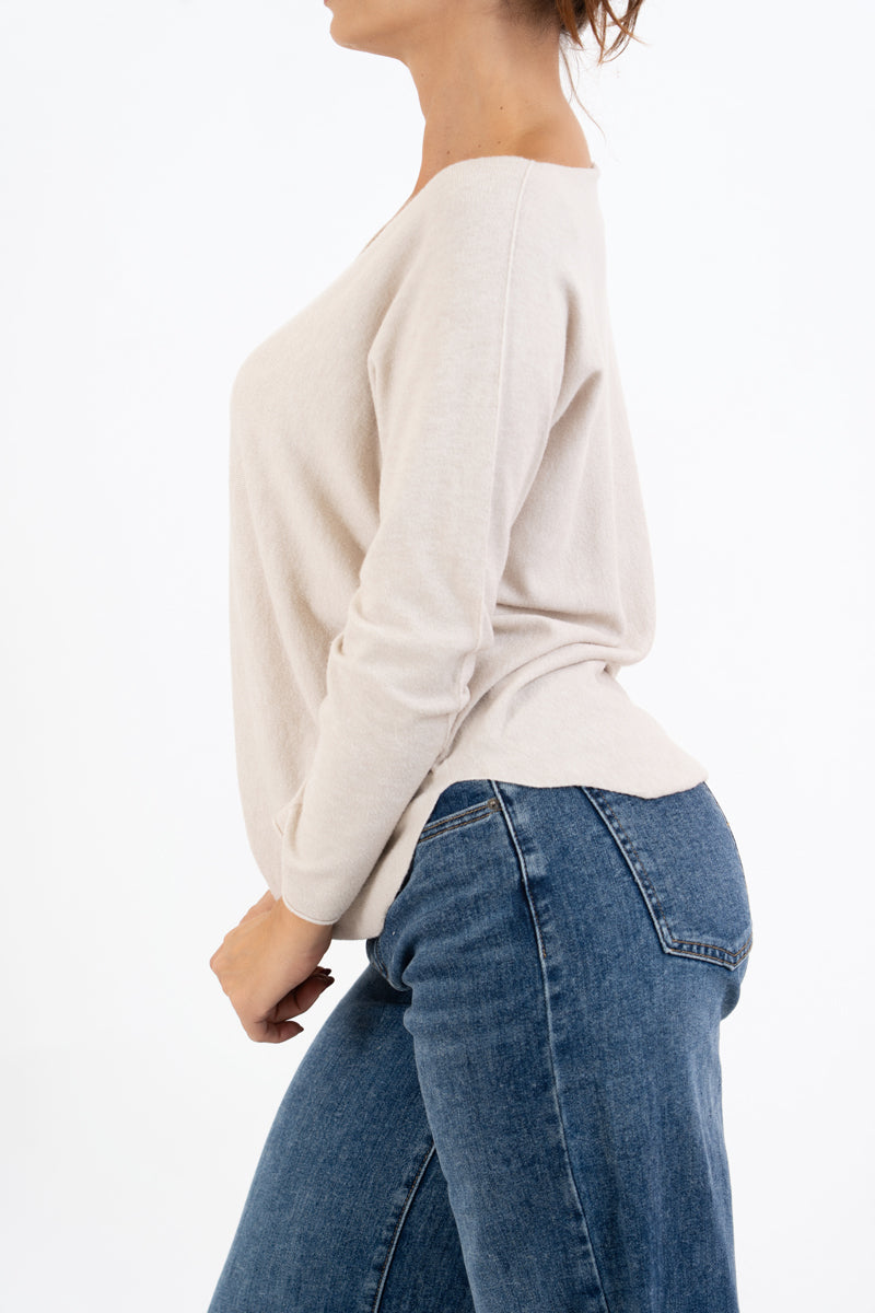 Maglia SoftVibe in misto viscosa scollo a V