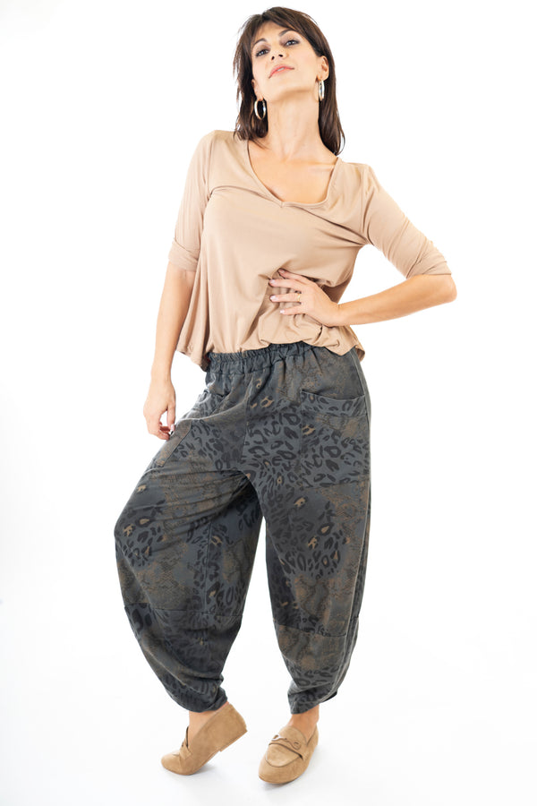 Pantalone arabesk animalier