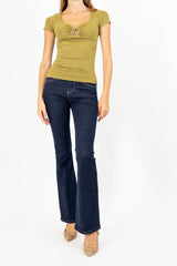Jeans Flare Elasticizzati Lavaggio Zero