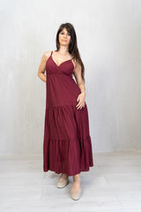 Abito con balze e fascia elastica