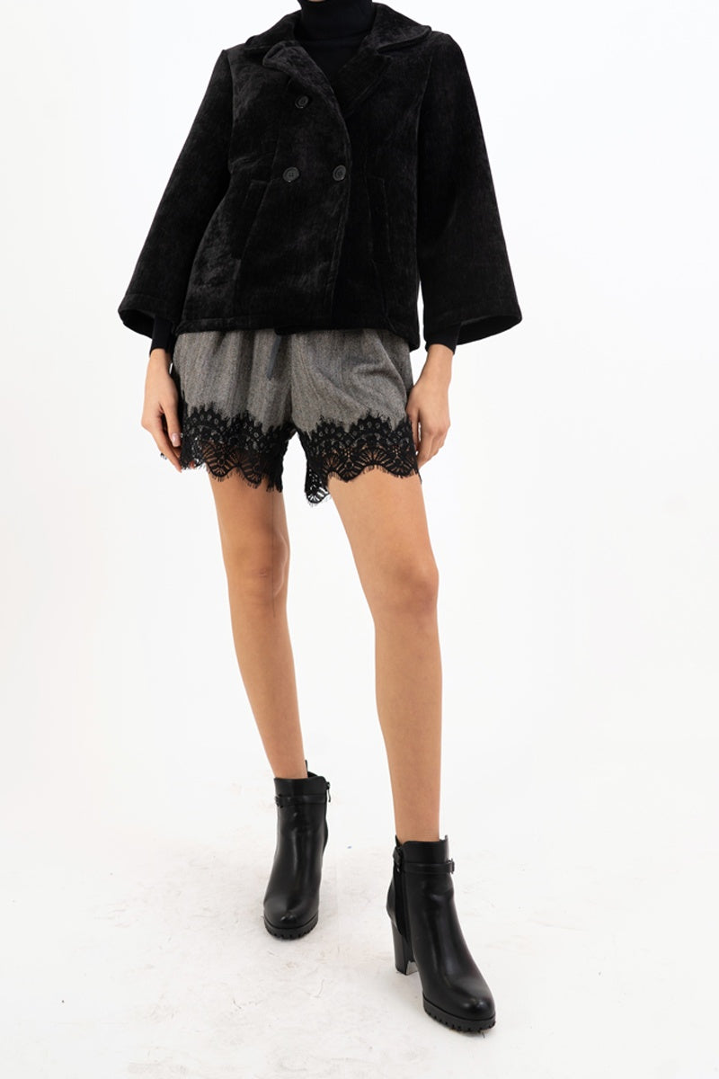 Cappottino VelvetShell corto doppio petto