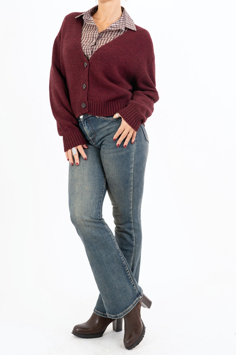 Cardigan SoftMood in misto lana con bottoni