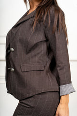 Giacca Windsor Marrone