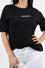 T-shirt scritta cotone “ESAURITA”.