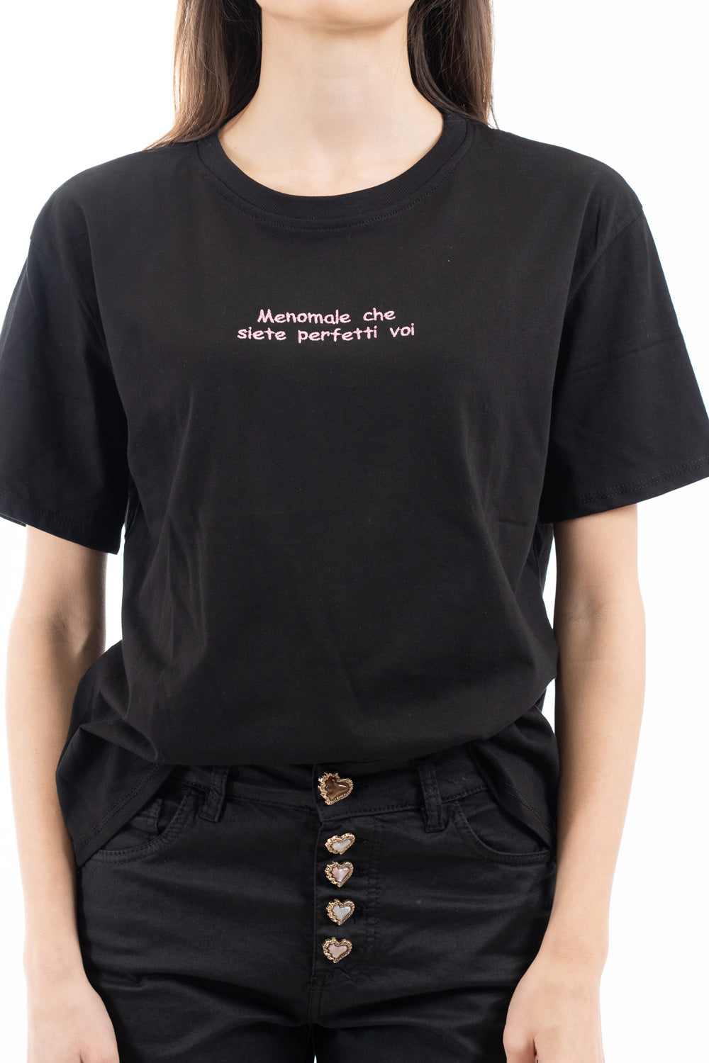 modella indossando Set T-shirt divertenti colore