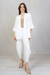 Kimono corto in tessuto fluido