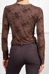 Maglia Floris in microrete floccata
