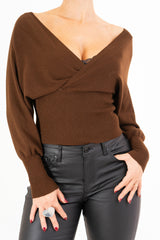 Maglia SoftCross incrociata in viscosa elasticizzata