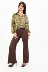 Camicia in georgette velata ShineCheck con lurex