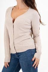 Cardigan in maglia fine con bottoni