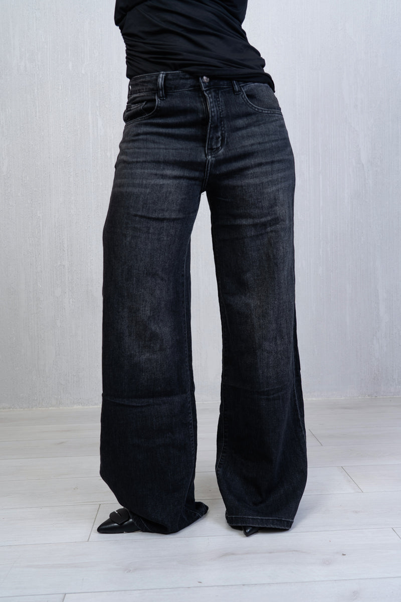 Jeans flare soft-touch Black wash