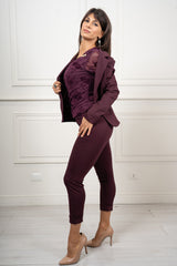 Pantalone Margot a sigaretta Prugna
