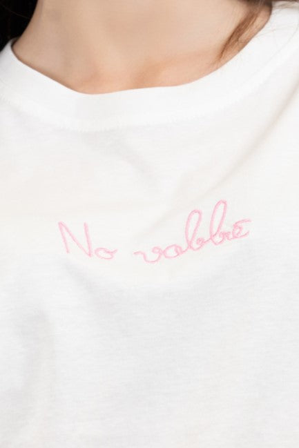 T-shirt scritta cotone “No Vabbè”.