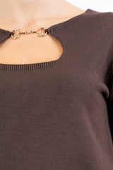 Maglia BitDetail con scollo a goccia
