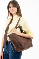 Cravatta con zip regolabile effetto camoscio