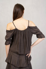 Maglia spalla scoperta in cotone