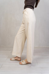Pantalone Lino con Cintura