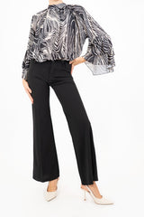 Maglia in georgette velata WildZebra con fodera