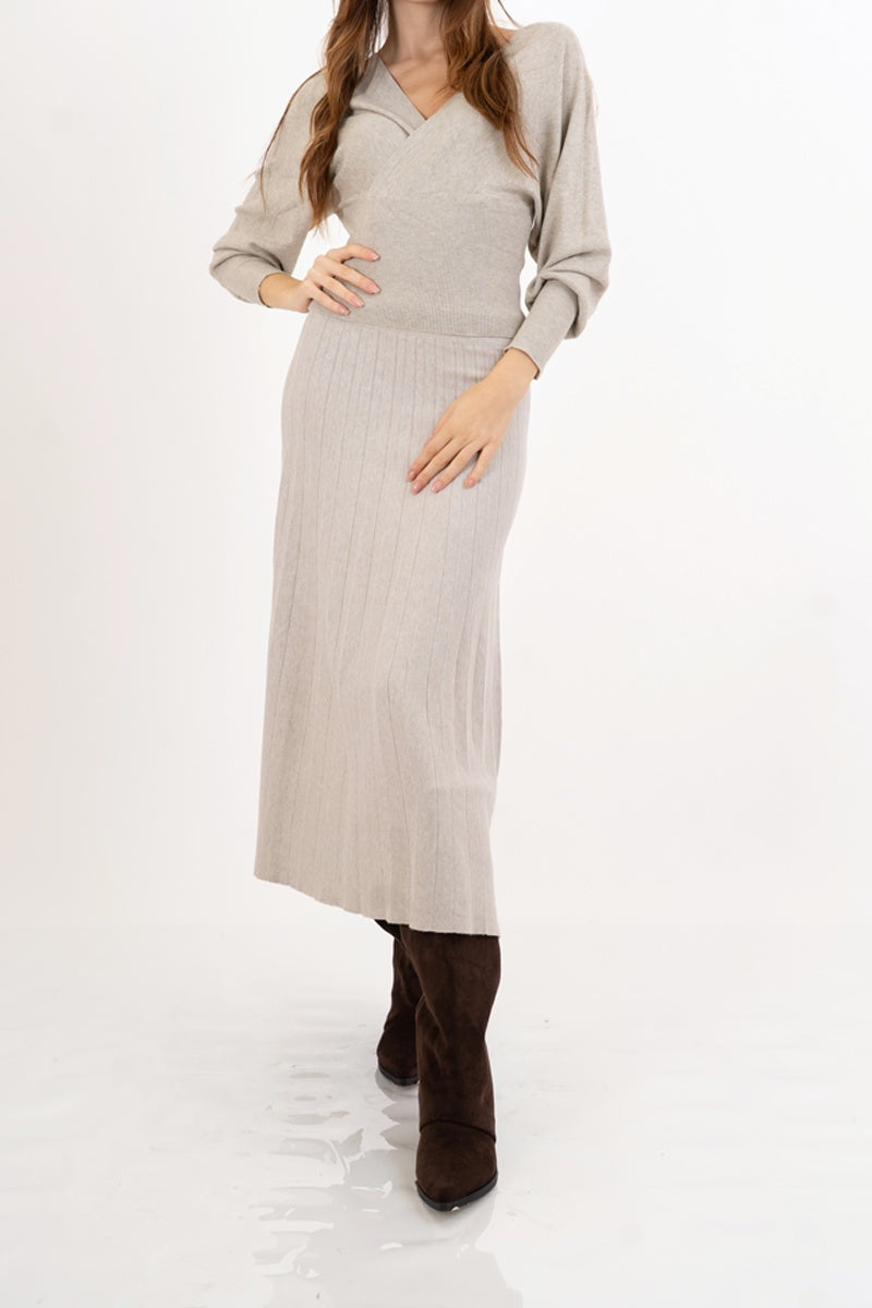 Gonna Soft Pleat in maglia plissé