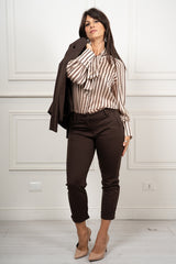 Pantalone Margot a sigaretta Marrone