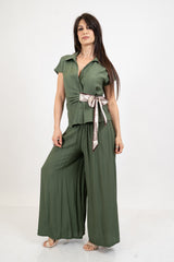 Camicia EasyWave con fusciacca foulard in raso.