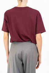 T-shirt in cotone con ricamo “di mattina non parlatemi”