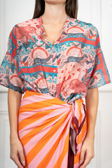 Camicia Eden in tencel velato a fantasia
