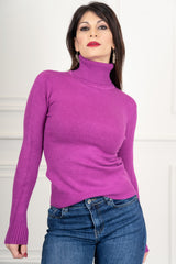 Maglione misto viscosa dolcevita