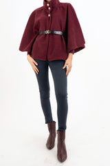 Mantella GoldBelt con collo alto e cintura