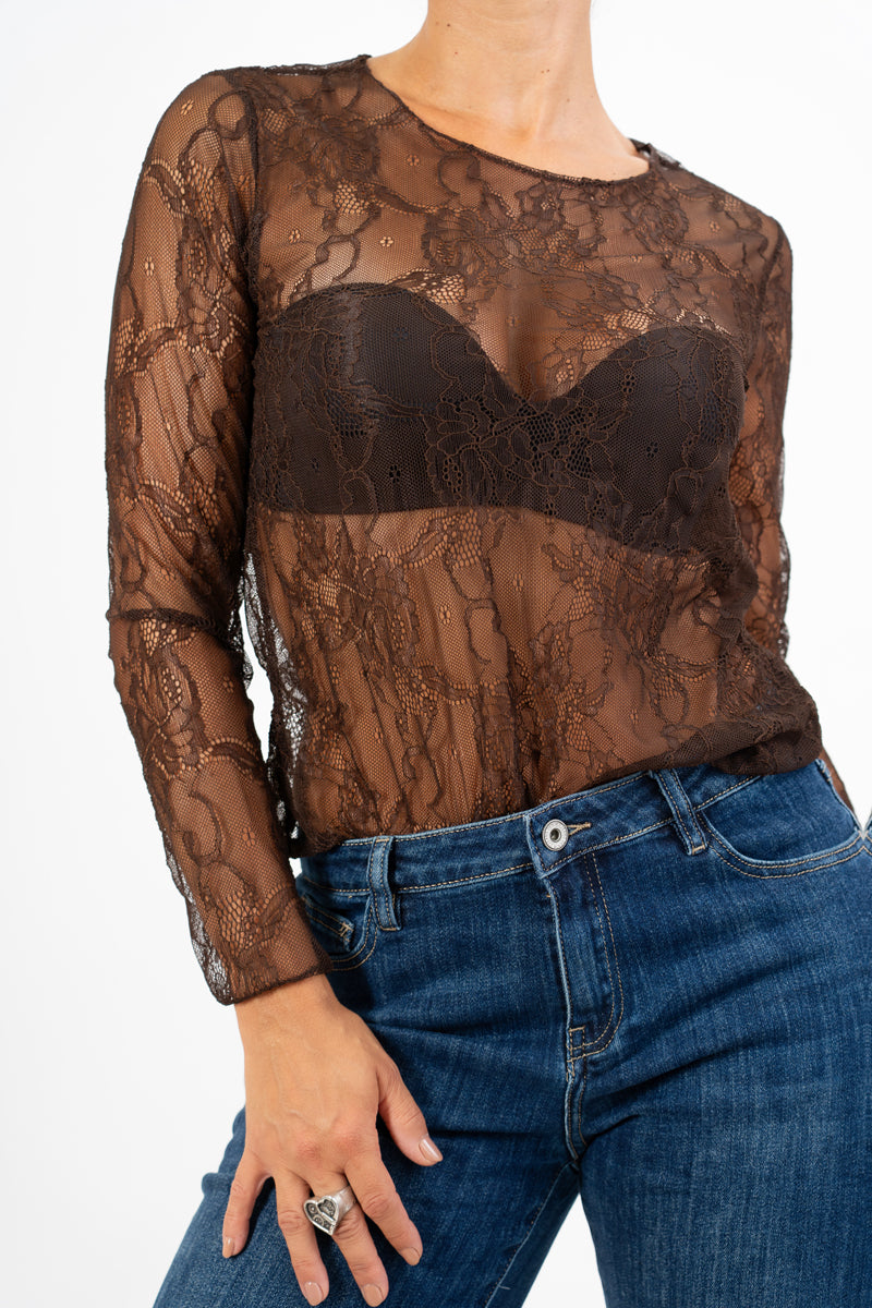 Lace Essential girocollo