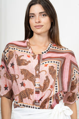 Camicia Savana in tencel velato a fantasia