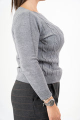 modella indossando Maglioncino SoftTrecce colore