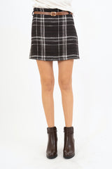 Minigonna PlaidChic in Bouclé
