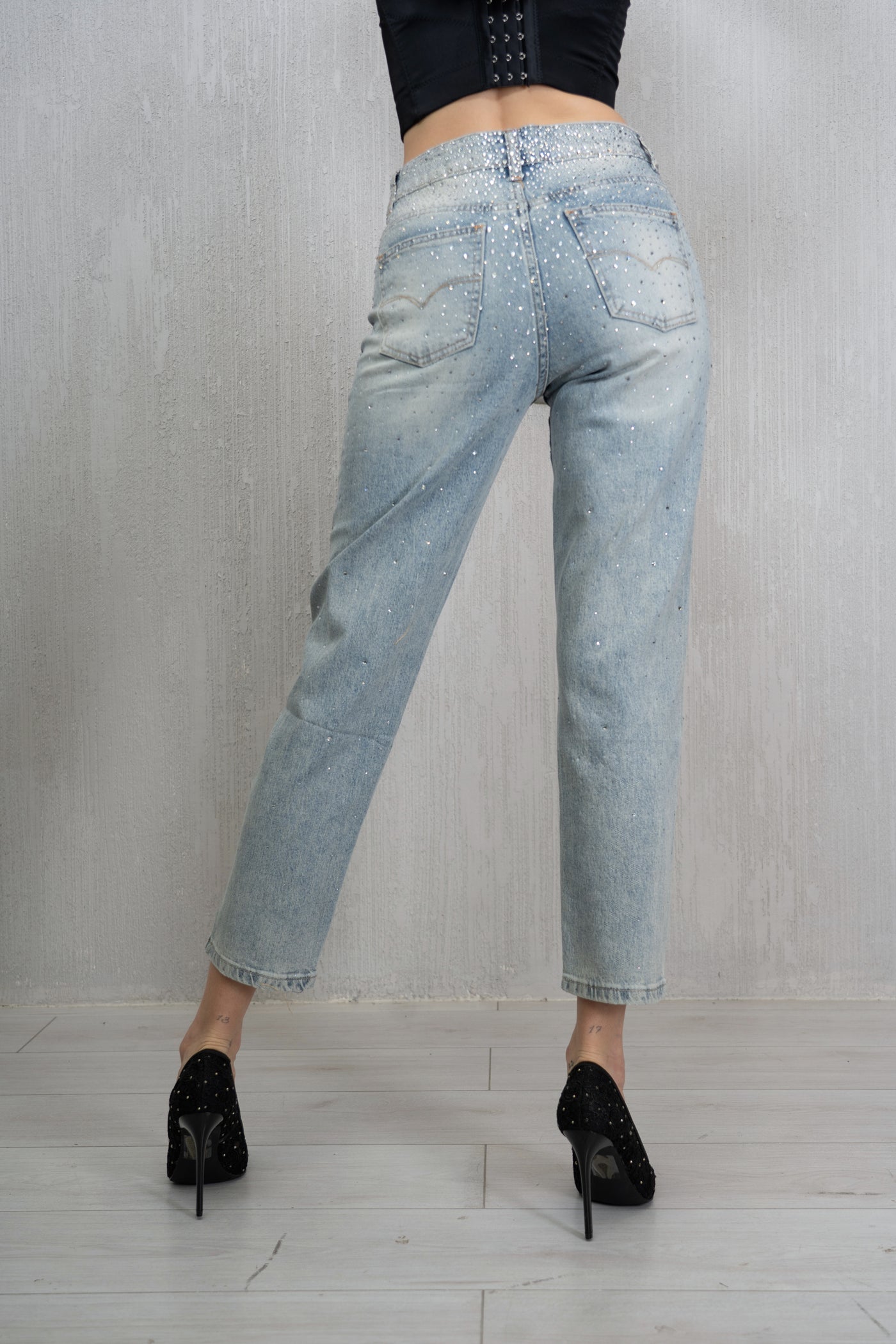 Jeans Regular con Punti Luce