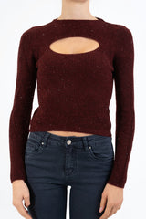 Maglia GlimmerCut con oblò e micro paillettes